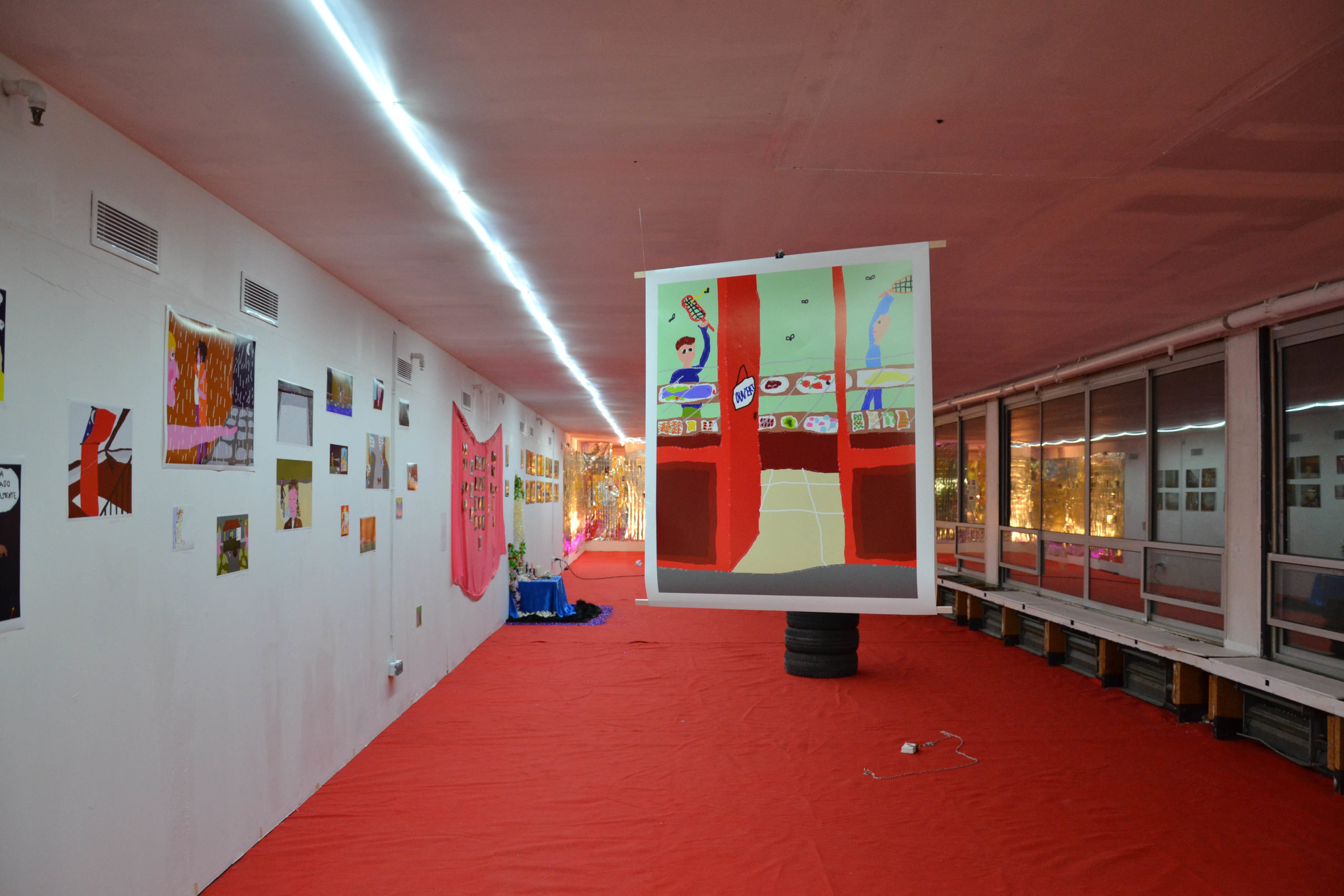 Vue de l exposition  Baie vitr  e   exposition collective  nov-d  c 2021  Buropolis  Marseille     Manon Delaunay 